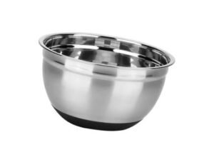 Bowl De Acero 21 cm Con Base Antideslizante De Silicona