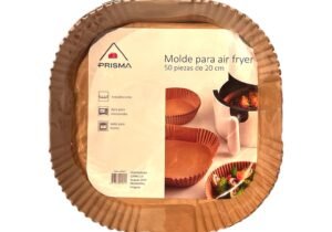 Set 50 Moldes Cuadrados Antiadherentes Descartables Para Air Fryer