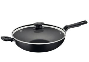 Sartén Wok 28cm Antiadherente Tramontina - Con Asa, Mango Y Tapa