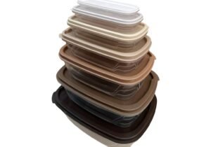 Set De 7 Tuppers Distintos Tamaños Y Colores